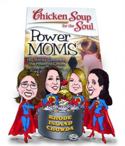 Here are the RI Power Moms and Contributors to the Chicken Soup Book: Erin Barette Goodman, Robin Kall, Kimberly Beauchamp and me (left to right)