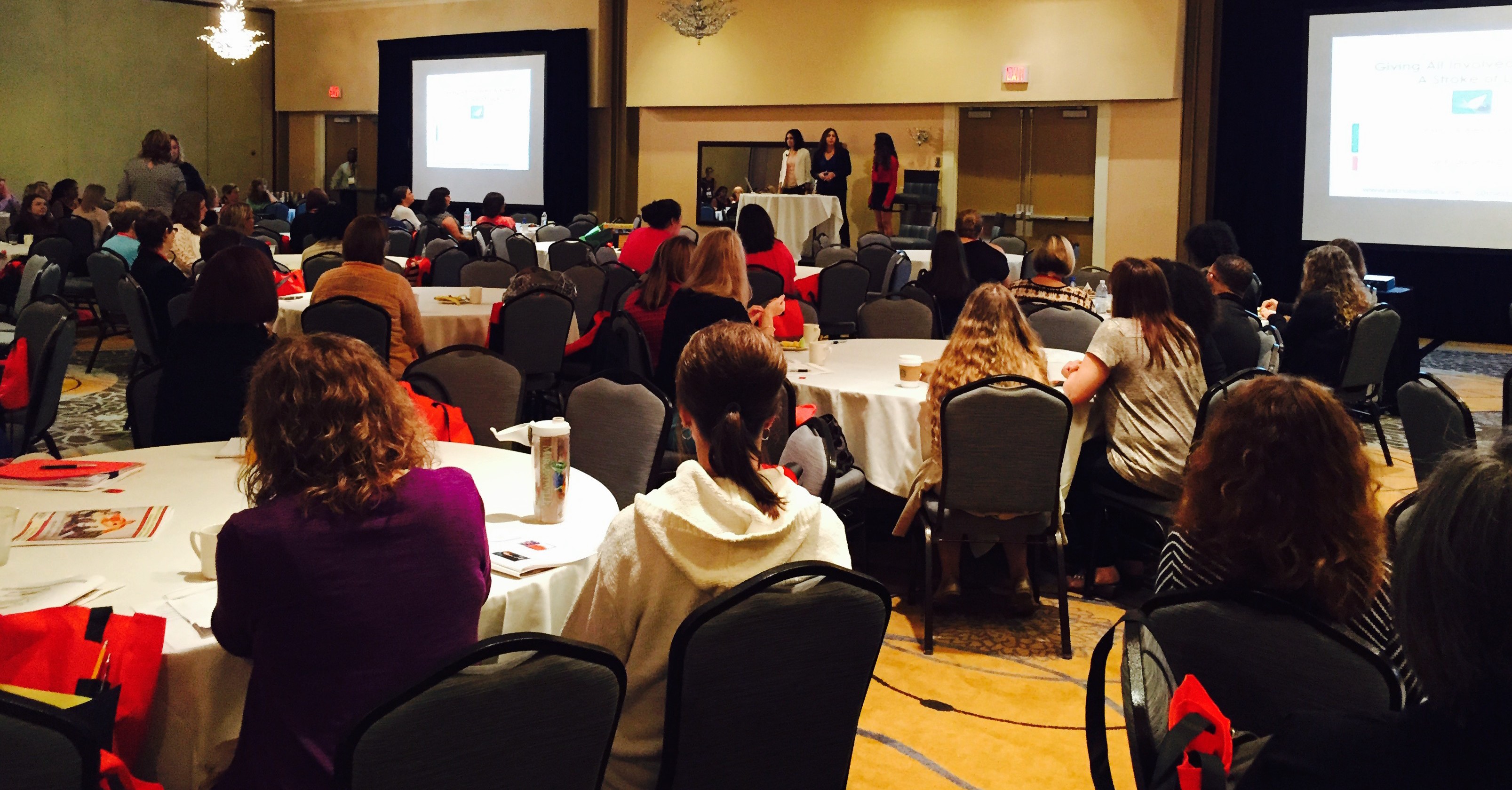 Juli and her daughters keynote at a high profile speaking gig in Florida