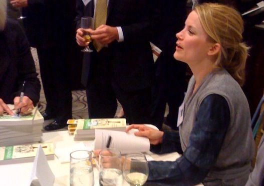 Kathy LeMay at a corporate book signing. I worked with Kathy on her book proposal for <em>The Generosity Plan</em>, which resulted in a book deal with Beyond Words.