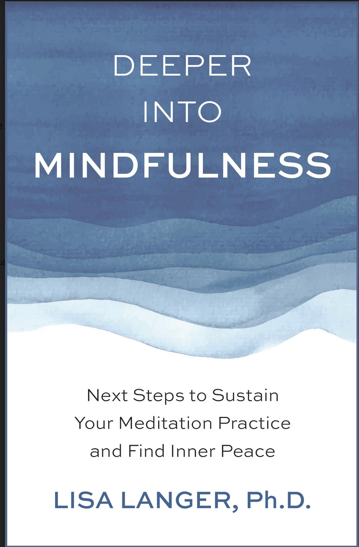 book cover deeper into mindfulness